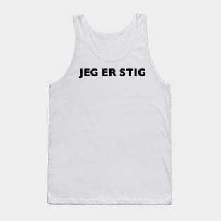 I AM THE STIG - Norwegian Black Writing Tank Top